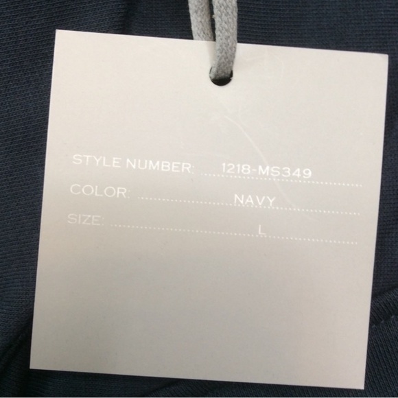 Marled French Terry Shawl Collar Pullover Size L - Picture 8 of 11